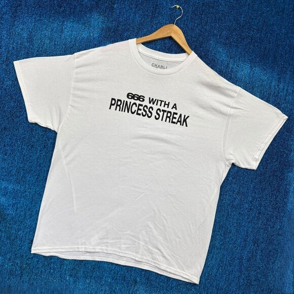 Charli XCX Princess With A Streak Popstar White T-Shirt Size 2X - Picture 3 of 4